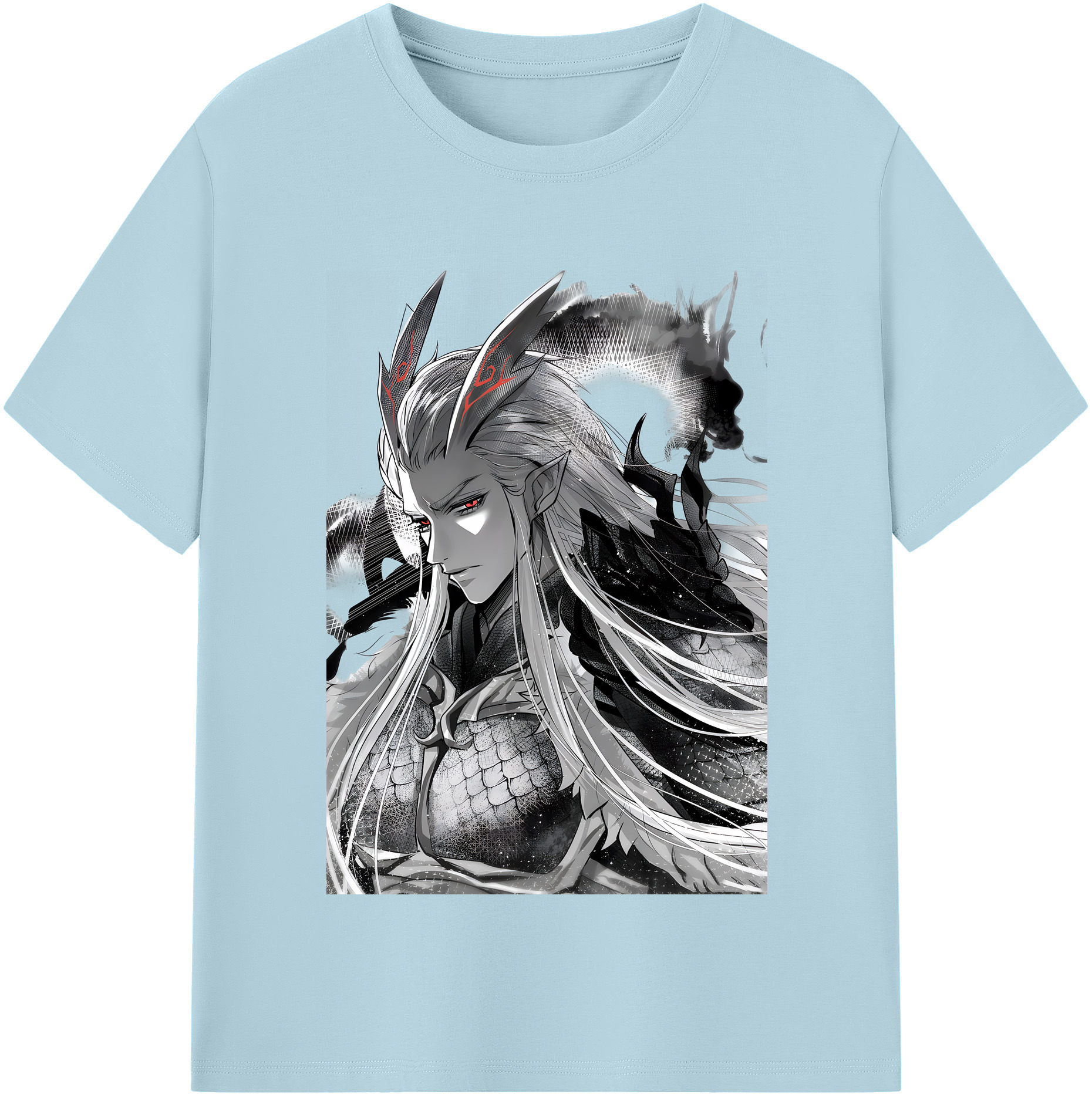 （画像用） Ne Zha 2 ナタ 魔童の大暴れ 綿100％半袖Tシャツ（フロントプリント）